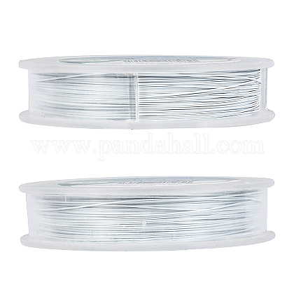 BENECREAT 165-Feet 0.017inch (0.45mm) 7-Strand White Bead String Wire Nylon Coated Stainless Steel Wire for Necklace Bracelet Beading Craft Work TWIR-BC0001-03A-02-1