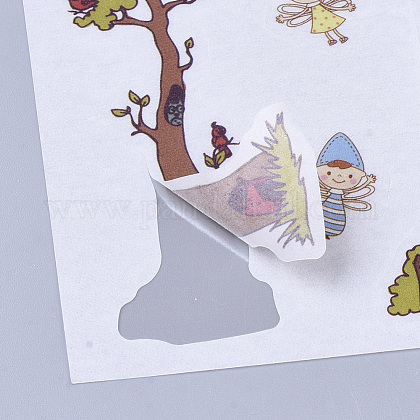 Diyスクラップブック 絵のステッカーが付いている装飾的なマスキングテープ 漫画の模様 ミックスカラー 10x10cm 7ロールと9シート ボックスの通販 Jp Pandahall Com