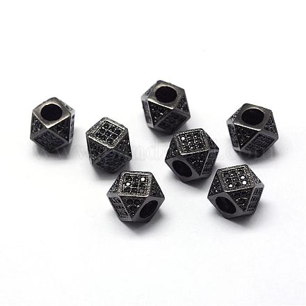 Perles de zircone cubique de placage de rack en laiton ZIRC-S029-01B-1
