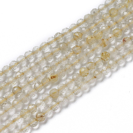 Natürlichen Gold Rutilquarz Perlen Stränge G-F596-25B-3mm-1