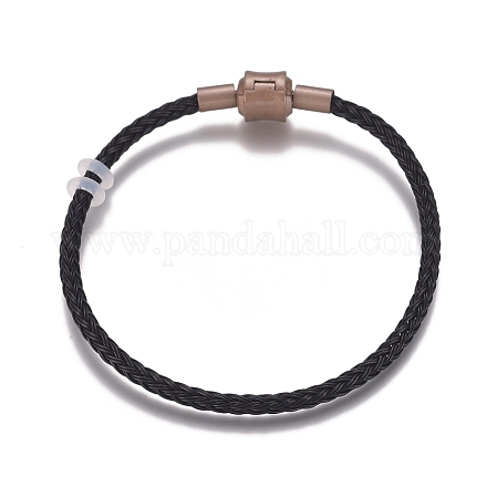 Fabrication de bracelets de style européen en fil d'acier inoxydable tressé AJEW-D047-02A-01CG-1