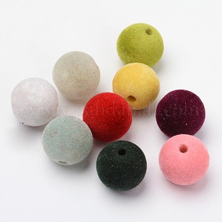 Flocky Style Resin Beads X-RB045-1