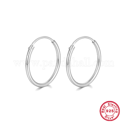 925 серебряные серьги-кольца с родиевым покрытием HA9525-09-1