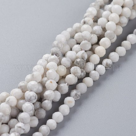 Natürliche Howlith Perlen Stränge G-A026-A16-3mm-1