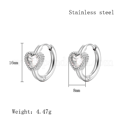Cubic Zirconia Hoop Earrings VX9431-02-1