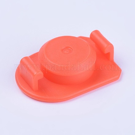 プラスチックエンドキャップ  接着剤塗布工業用シリンジバレルエンドカバー  オレンジ  28x21x7.5mm  ノブ：直径16mm TOOL-WH0103-15-1