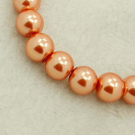 Chapelets de perles en verre nacré HY-12D-B36-1