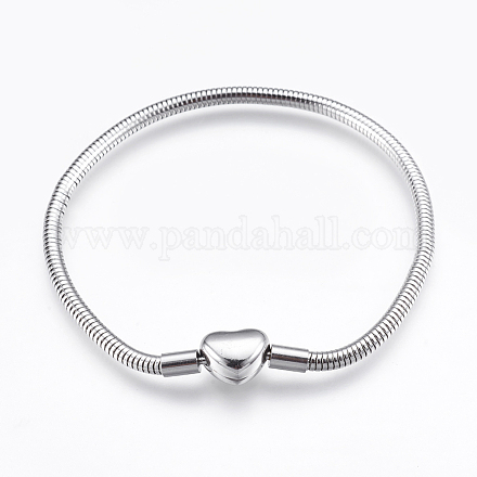 304 fabrication de bracelet de chaînes de serpent rondes en acier inoxydable de style européen STAS-I097-004A-P-1
