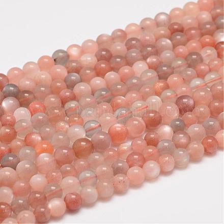 Natural Multi-Moonstone Beads Strands G-F306-03-6mm-1