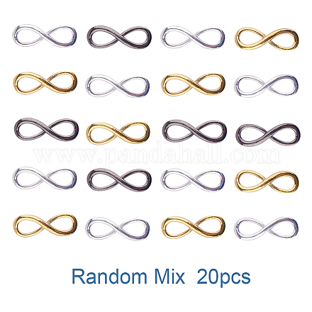 Multicolor Infinity Charm Pendant 30x10x2mm Connector Link Random PALLOY-PH0004-01M-1