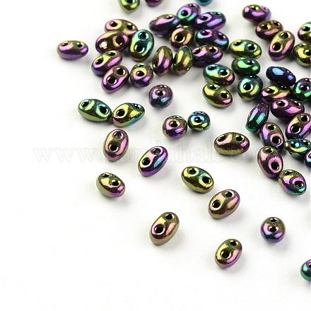 Perles de rocaille avec 2 trou X-GLAA-R159-603-1