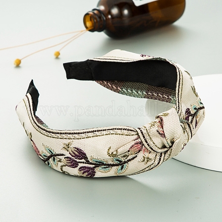 Haarbänder aus Stoff im ethnischen Stil mit Stickerei und Blumenmuster PW-WG24576-01-1
