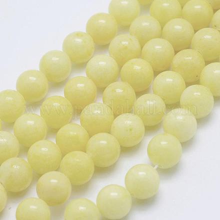 Natural Mashan Jade Round Beads Strands G-D263-4mm-XS06-1