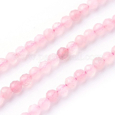 Chapelets de perles en quartz rose naturel G-F619-23-2mm-1