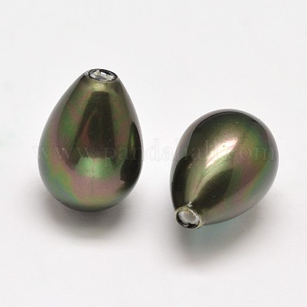 Half Drilled Teardrop Shell Pearl Beads BSHE-M003-08A-1