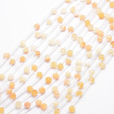 Perles jaunes naturelles aventurine G-O156-A-03B-1