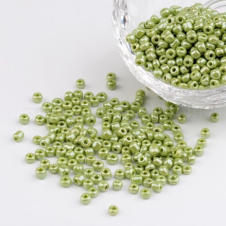 Diy cuentas artesanales 8/0 opaco granos de semillas de vidrio redondas de colores brillantes X-SEED-A012-3mm-124-1