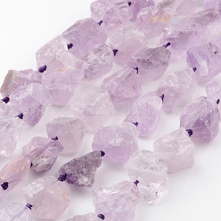 Natural Raw Amethyst Beads Strands G-D833-21-1
