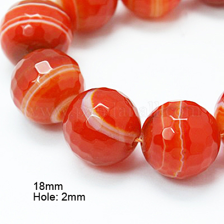 Natural Agate Beads Strands G-H1593-18mm-5-1