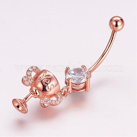 Piercing Jewelry ZIRC-J017-25RG-1
