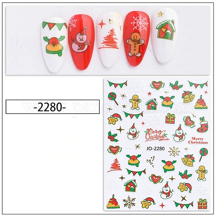 Рождественские тематические наклейки для ногтей MRMJ-N033-2280-1