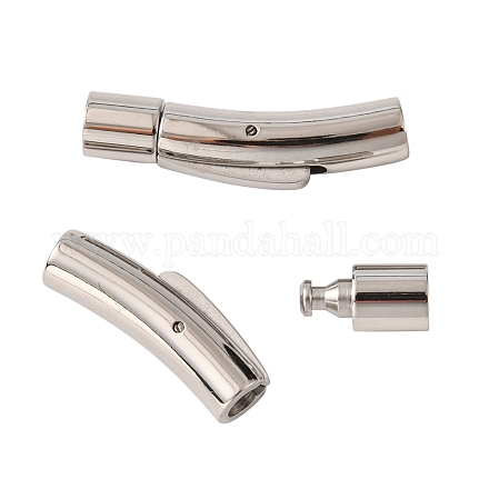 304 Stainless Steel Bayonet Clasps STAS-G157-02P-6mm-1