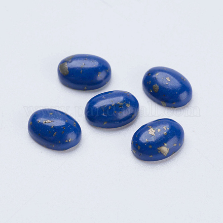 Synthetic Lapis Lazuli Cabochons G-F541-06-6x8mm-1