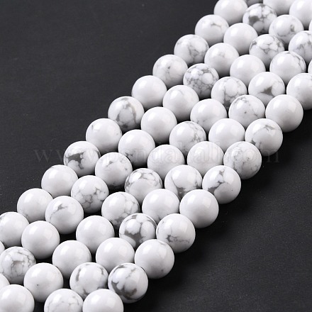 Chapelets de perle en howlite synthétiques G-E568-04B-1