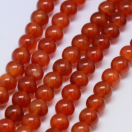 Chapelet de perles rondes en agate naturelle G-L087-8mm-04-1