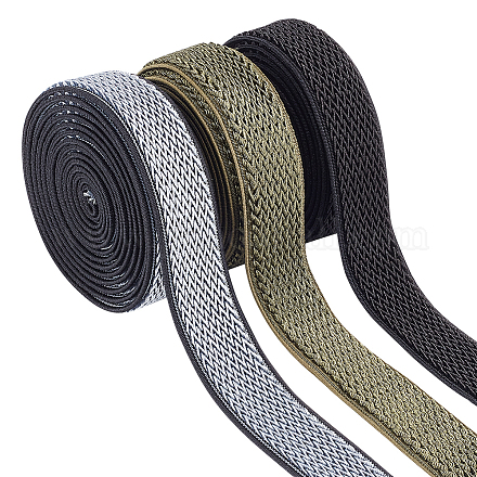 Benecreat 6 yards 3 styles large bande élastique en polyester SRIB-BC0001-12-1