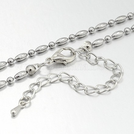 Iron Ball Chain Necklace Makings MAK-J009-51P-1