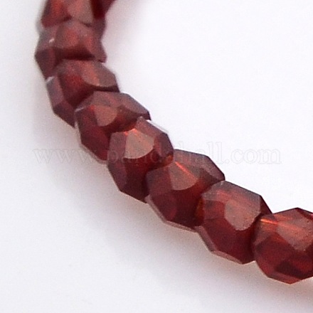 Faceted Drum Glass Beads Strands GLAA-A032-3mm-01-1