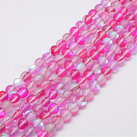 Synthetic Moonstone Beads Strands G-E353-05-8mm-1
