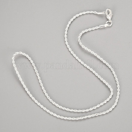 Populares collares de cadena de serpiente de latón chapado en color plateado para hombres NJEW-BB12746-18-1