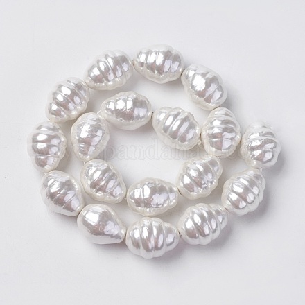 Shell Pearl Beads Strands BSHE-O018-03-1