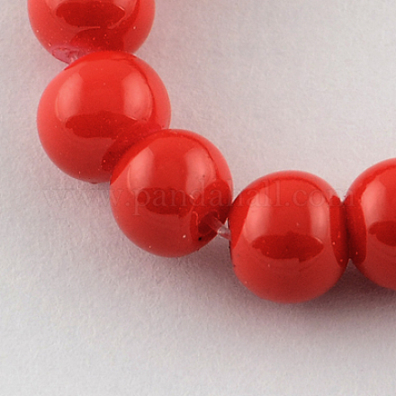 Chapelets de perles en verre peintes DGLA-S071-12mm-49-1
