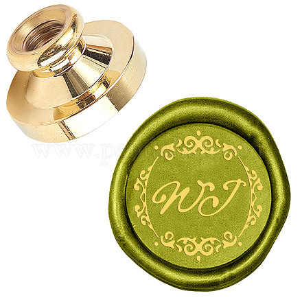 Wax Seal Brass Stamp Head AJEW-WH0209-374-1