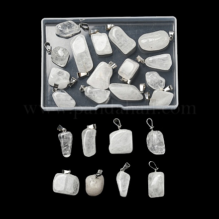Pendentifs de cristal de quartz naturel G-CJ0001-33B-1