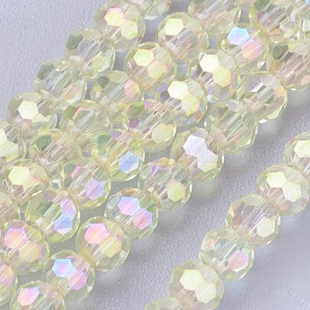 Chapelets de perles en verre électroplaqué EGLA-D021-70-1