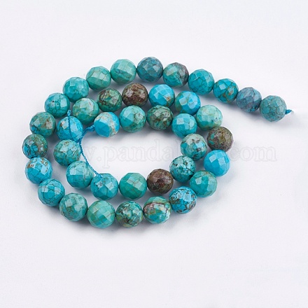 Dyed & Heated Natural Magnesite Beads Strands TURQ-F010-11-10mm-1