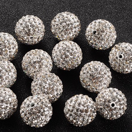 Perles de disco ball avec grade A strass RB-Q104-12-1