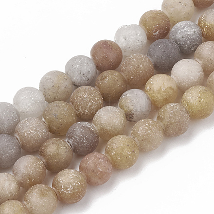 Chapelets de perles en quartz de rutile naturel G-T106-168-1