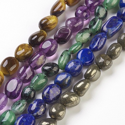 Chapelets de perles en pierre gemme naturelle G-F575-01-1