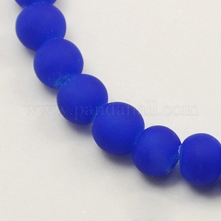 Rubber Glass Round Beads X-DGLA-R023-16mm-6-1