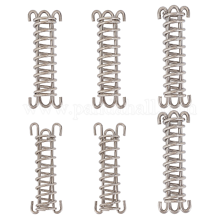 SUPERFINDINGS 6Pcs Stainless Steel Camping Tent Spring Buckle AJEW-FH0001-47-1