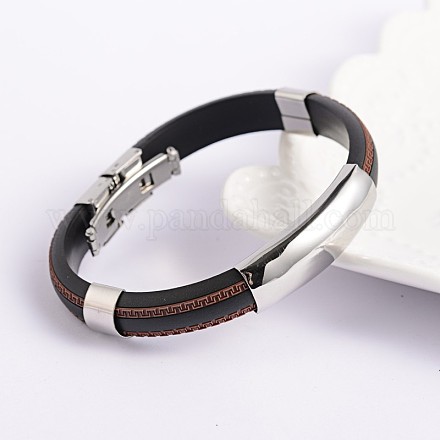 Trendy PU Leather Cord Bracelets BJEW-E260-13H-1
