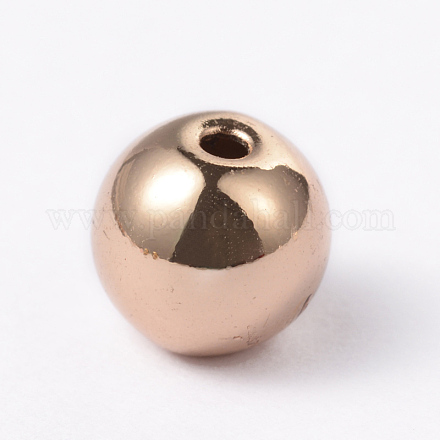 Alloy Round Beads PALLOY-ZN818-8mm-RG-FF-1