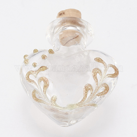 Colgantes de botella de perfume hechos a mano de lampwork LAMP-I018-B07-1