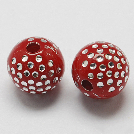 Plating Acrylic Beads PACR-S189-10mm-01-1