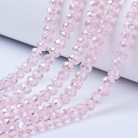 Chapelets de perles en verre électroplaqué EGLA-A034-T2mm-B12-1